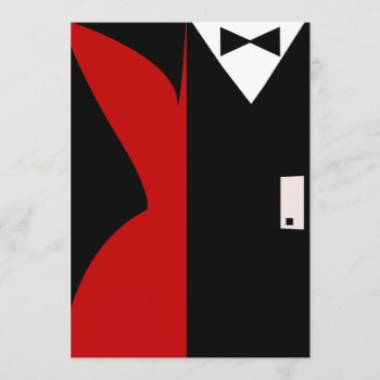 Red And Black Cocktail Dress Dinner Party Invitation by Special_Occasions at Zazzle