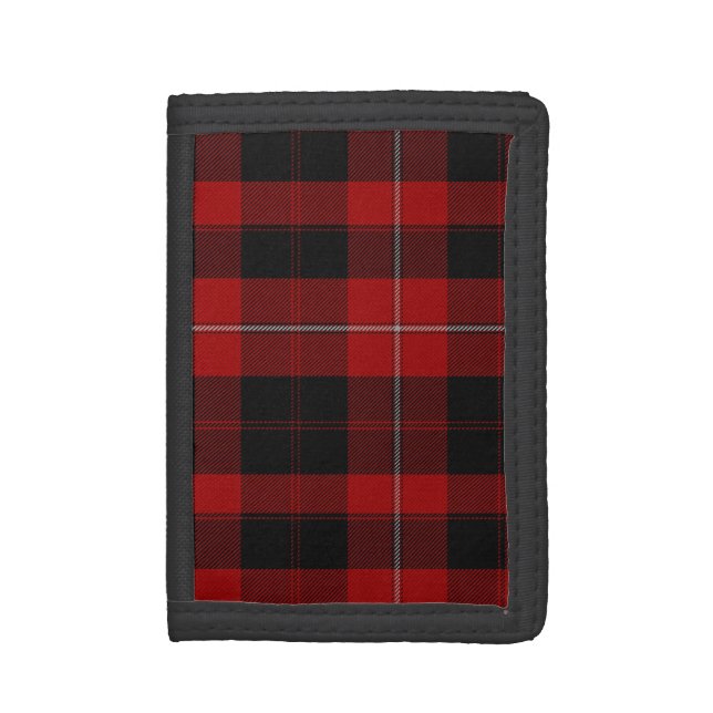 Red and Black Cunningham Plaid Wallet (Front Vertical)