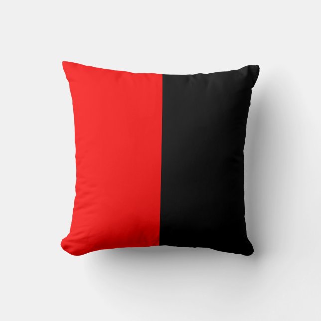 Red and Black CUSTOMIZABLE Throw Pillow (Front)