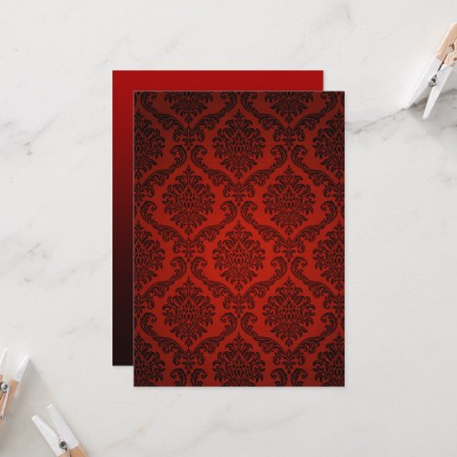 Red and Black Damask