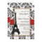 Red and Black Damask Eiffel Tower Wedding