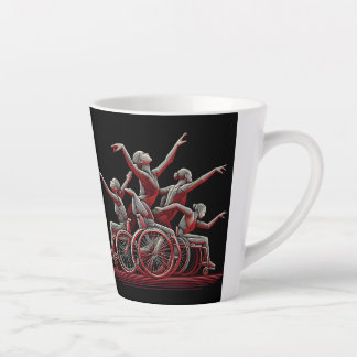 Red and Black Design 12 oz Latte Mug