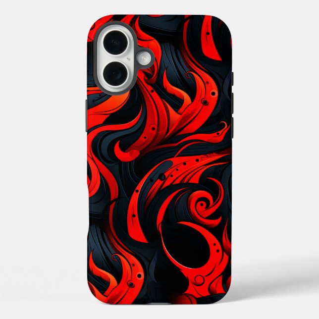 Red and Black Design Phone Case (Back)