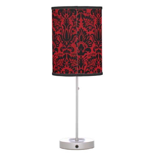 RED AND BLACK DESIGN TABLE LAMP (Back)