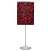 RED AND BLACK DESIGN TABLE LAMP (Front)