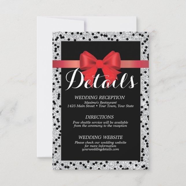 Red and black Details card (Front)