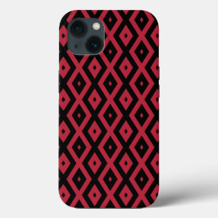 Red and black diamond pattern Case-Mate iPhone cas 13 Case