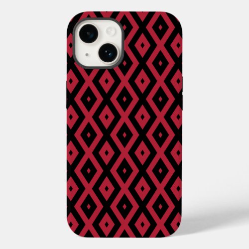Red and black diamond pattern Case_Mate iPhone 14 case