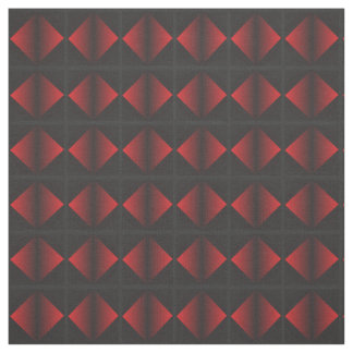 Red and Black Diamond Pattern Cotton Fabric
