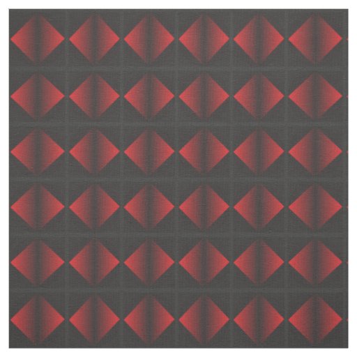 Red and Black Diamond Pattern Cotton Fabric