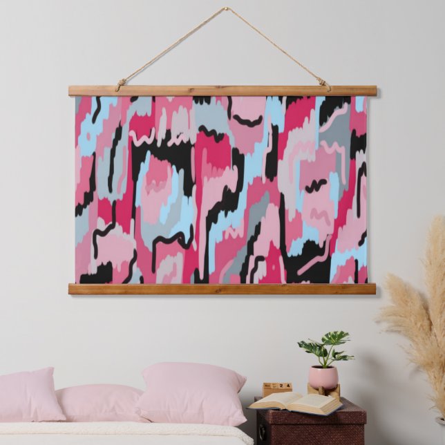 Red and Black Digital Print  Hanging Tapestry (Bedroom)