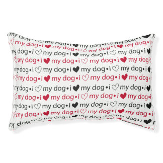 Red and Black dog bed. Pet Bed