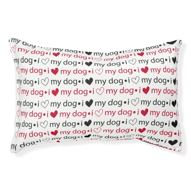 Red and Black dog bed. Pet Bed (Front)