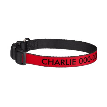 Red And Black Dog Identificationdog Collar by Susang6 at Zazzle