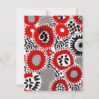 Red and Black Dots Note Card