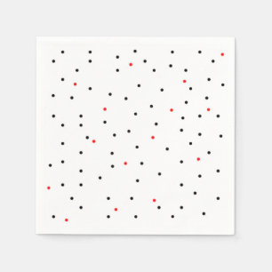 Red and Black Dots Party Napkins