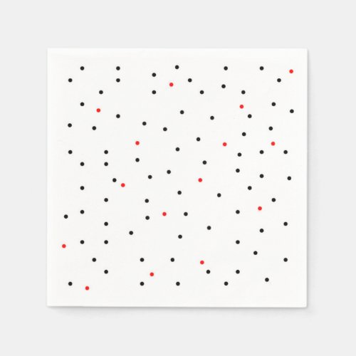 Red and Black Dots Party Napkins