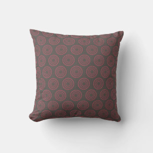 Red and Black Dotted Circles MOJO Pillow