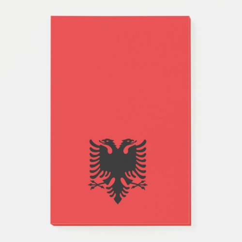 Red and Black Double Headed Eagle Flag of Albania Post_it Notes