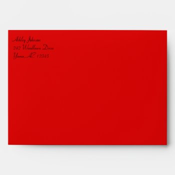 Red And Black Envelope For 5"x7" Sizes by NiteOwlStudio at Zazzle