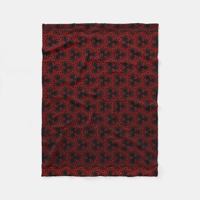 Red And Black Fleece Blanket (Front)