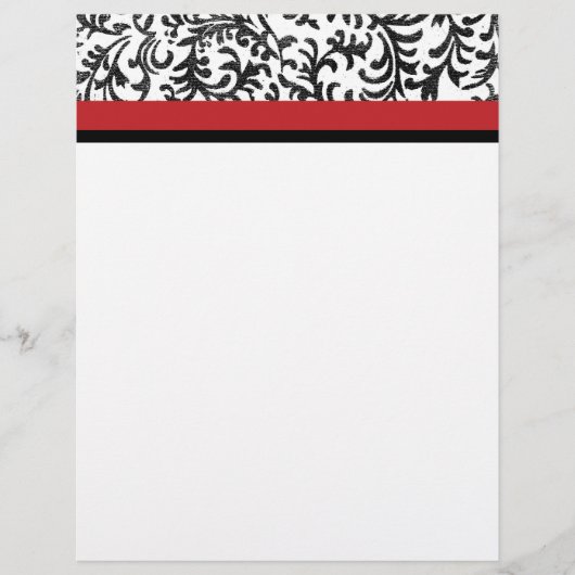 Red and Black Floral Damask Pattern (Front)