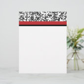 Red and Black Floral Damask Pattern (Standing Front)