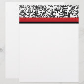Red and Black Floral Damask Pattern (Front/Back)