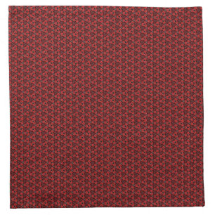 Red and Black Floral Show Cloth Napkin