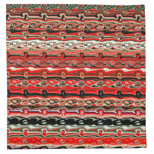 Red and Black Funky Cool Pattern Cloth Napkin