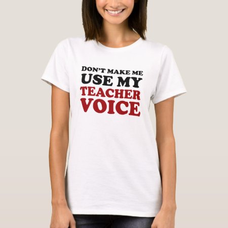 Red And Black Funny Teacher Voice T-shirt