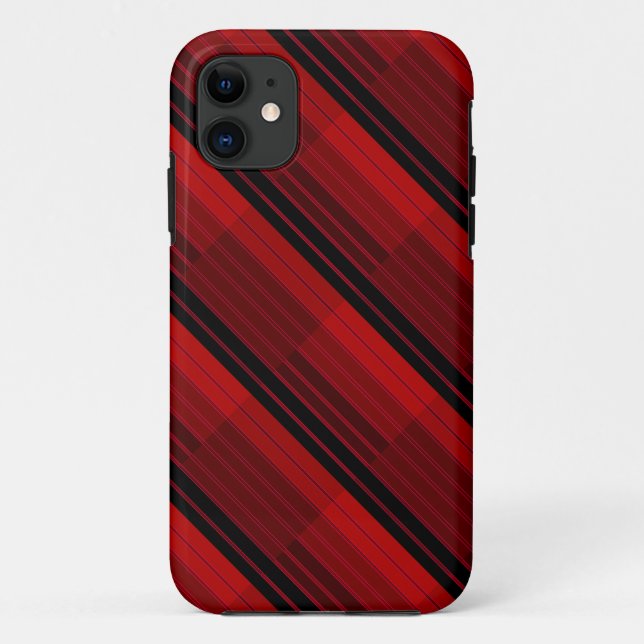 Red and Black Geometric Patchwork Quilt  Case-Mate iPhone Case (Back)