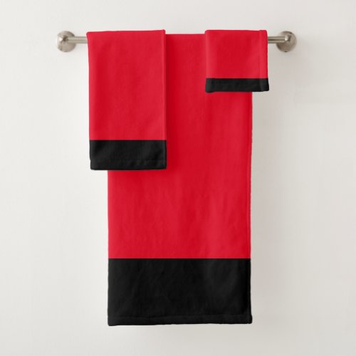  Red And Black Gift  Bath Towel Set