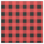 Red and Black Gingham Pattern Christmas  Fabric