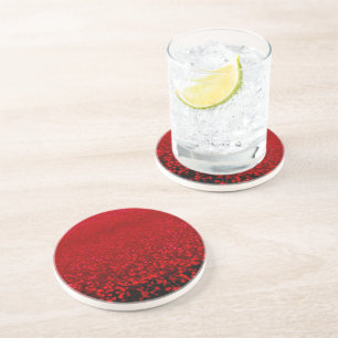 Red and black glitter Ombre Coaster