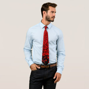 Red and black glitter Ombre  Neck Tie