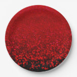 Red and black glitter Ombre Paper Plates