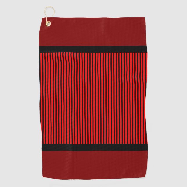 Red And Black Golf Towel (Front)
