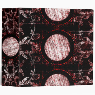 Red and Black Gothic Moon 3 Ring Binder