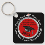 Red and Black Graduation Party Ideas, Graduation Keychain