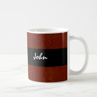 Red and Black Grunge Custom Name JOHN Coffee Mug