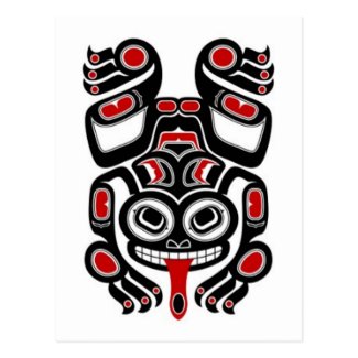 Red and Black Haida Spirit Tree Frog