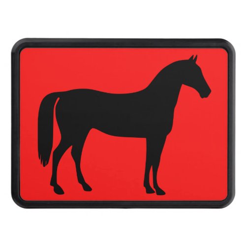Red and Black Horse Silhouette Hitch Cover