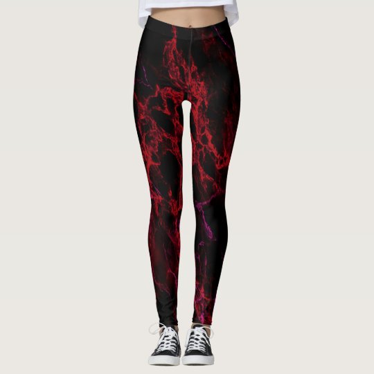Red and Black Hot Leggings | Zazzle.com