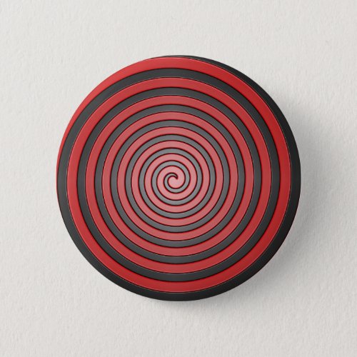 Red and Black Hypnotic Spiral Pin