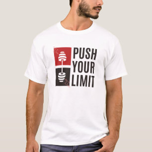 Red And Black Illustrative Fitness Gym T-Shirt