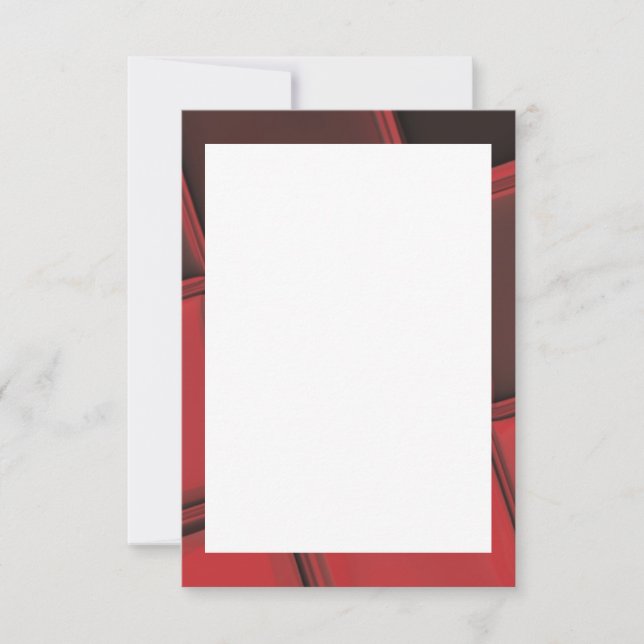 Red and Black Keys Border Blank Invitation (Front)
