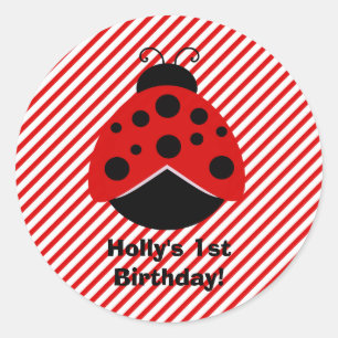 Red and Black Lady Bug Stickers