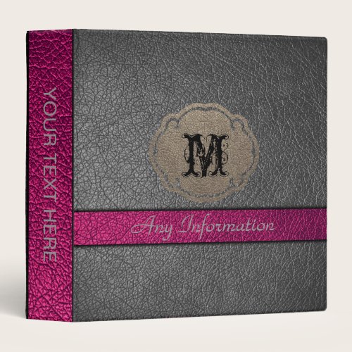 Red and Black Leather Binder