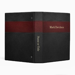 Red and Black Leather Look Custom Mini Binder
